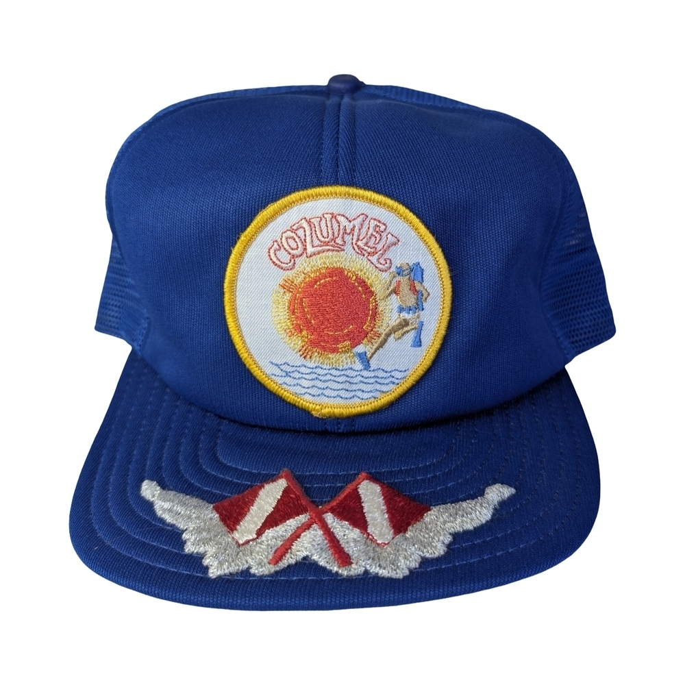 Vintage 80s/90s Foam Front Mesh Back Trucker Hat, Cozumel Tourist Hat
